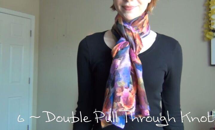 ways to style a scarf, Double pull through scarf