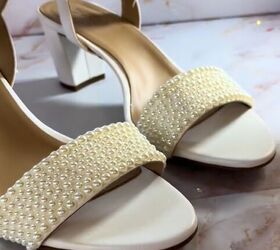 diy custom pearl wedding heels, DIY custom pearl wedding heels