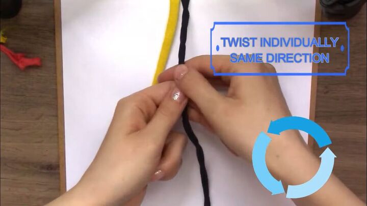 rope braid tutorial, Twisting