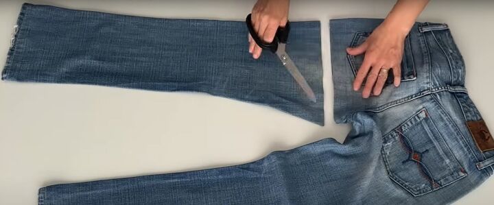 bag made from jeans, Preparing denim fabric