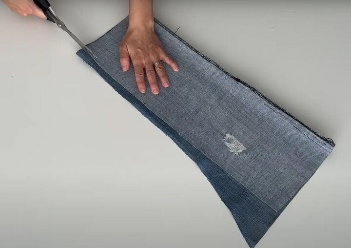 bag made from jeans, Preparing denim fabric