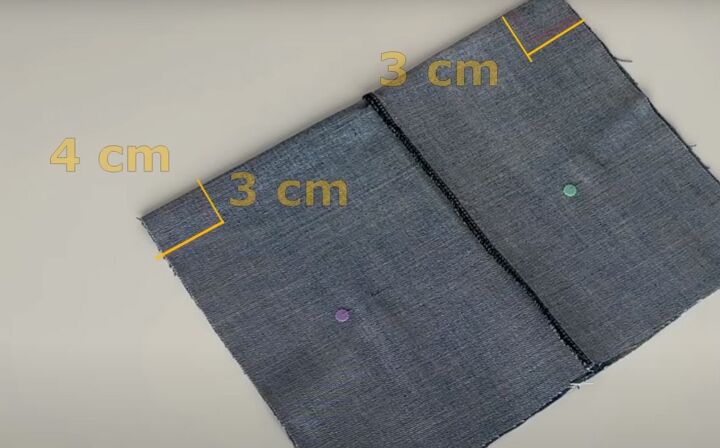 bag made from jeans, Cutting out bag shape