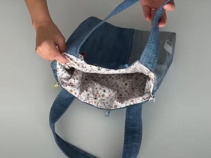 bag made from jeans, Finishing