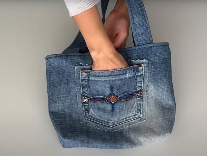 bag made from jeans, DIY bag made from jeans
