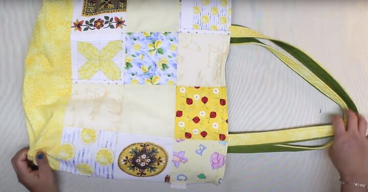 patchwork tote bag pattern, DIY patchwork tote bag