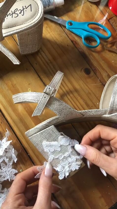 how i upcycled my grandma s wedding dress to fit into my wedding day, Shoes