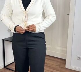 crop your expensive cardigan without ruining it, Buttoning cardigan