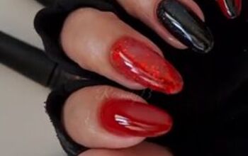 Glam Red and Black Nail Art Tutorial