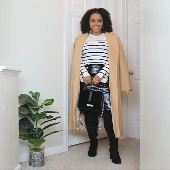 womens outfit ideas for church, Striped sweater outfit