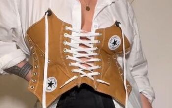 Cool Upcycled Converse Corset DIY
