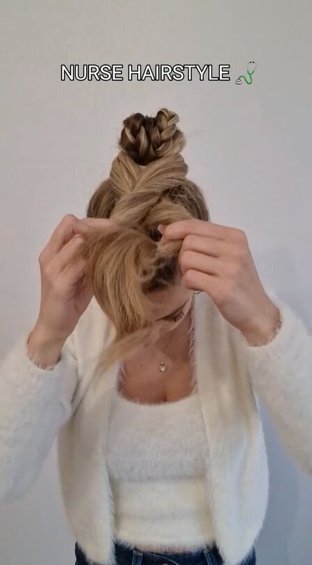 perfect style for anyone who needs to pull their hair back, Making figure of 8