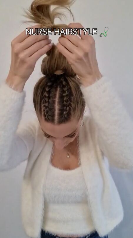 perfect style for anyone who needs to pull their hair back, Tucking ends