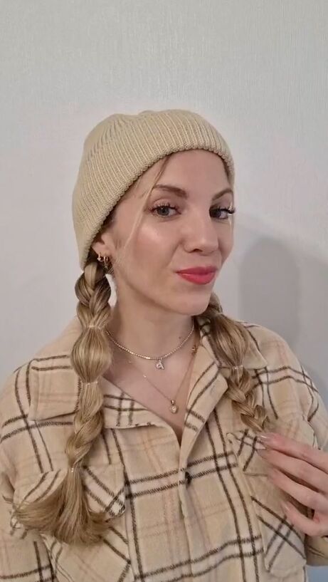 cute hairstyle for beanies, Cute hairstyle for beanies