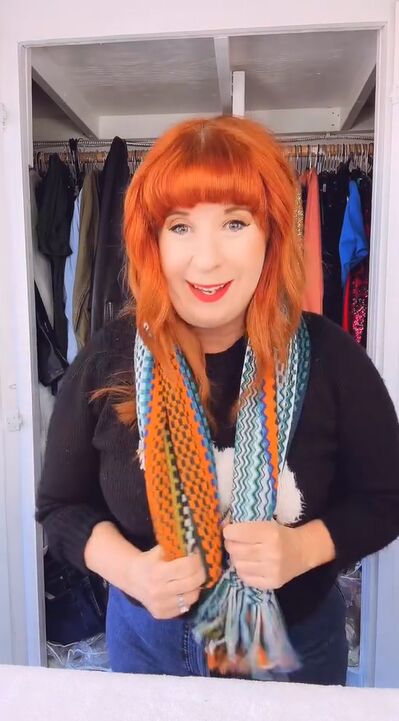 step up your scarf game with this winter hack, Halving scarf