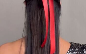 An Easy Way to Add a Bow in Your Hair for Valentine's