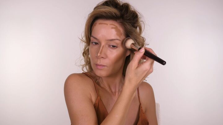 bronze makeup look, Contouring