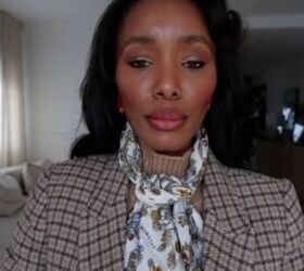 3 ways to style a silk neck scarf in winter, Faux loose tie style