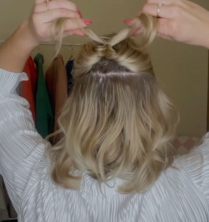 easy heart shaped valentine s hairstyle, Creating heart shape