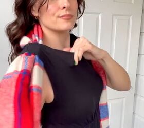 how to wear a scarf and strapless dress together, Weaving scarf