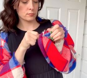how to wear a scarf and strapless dress together, Creating sleeves