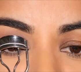 makeup for tired eyes, Curling lashes