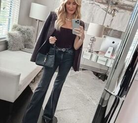 how to style black jeans, Flared jeans look