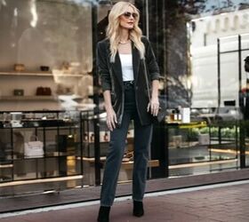 how to style black jeans, Rigid denim outfit