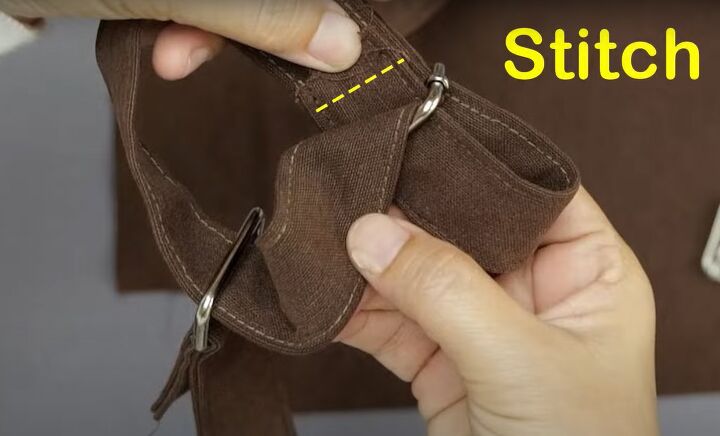 diy backpack, Attaching straps
