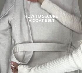 make sure your coat belt never slips again, Bringing belt under center