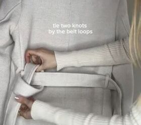 make sure your coat belt never slips again, Tying knot