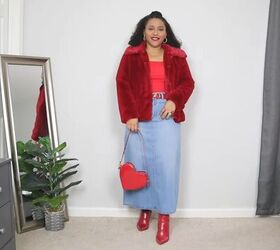 romantic outfit ideas, Casual red denim charm