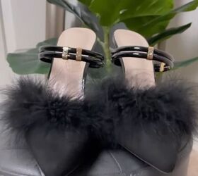 romantic outfit ideas, Feather mules
