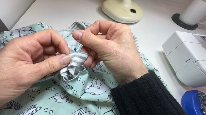 shirt with v neck, Sew and fold technique