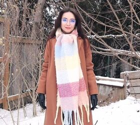 how to style a winter scarf, Basic knot scarf