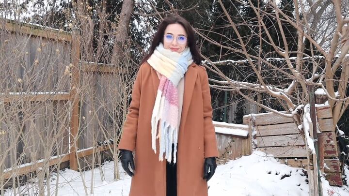 how to style a winter scarf, Basic fold