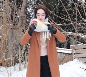 how to style a winter scarf, Basic fold scarf