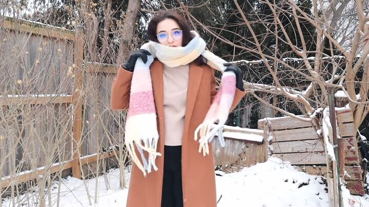 how to style a winter scarf, Basic wrap around scarf