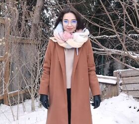 how to style a winter scarf, Faux infinity scarf