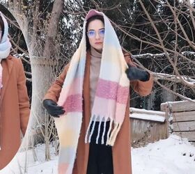 how to style a winter scarf, Hood scarf
