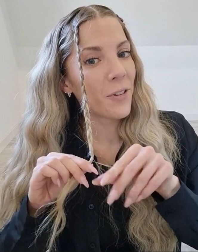 easy hack for a waterfall look on your braids, Braiding hair