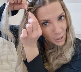 easy hack for a waterfall look on your braids, Creating waterfall effect