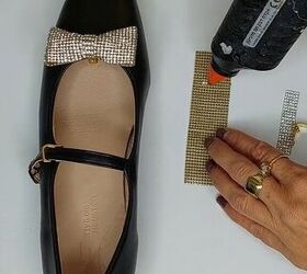 this easy diy accessory can go with all your shoes, Gluing ribbon