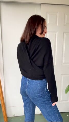put your cardigan on backwards, DIY top from cardigan