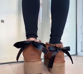 how to turn your uggs into coquette style too, Coquette bow Uggs