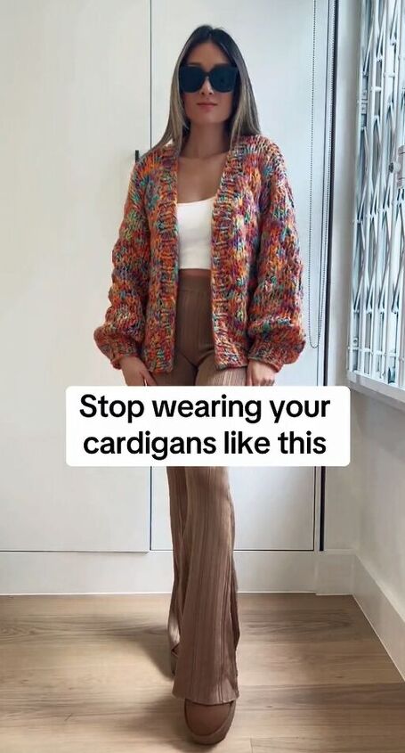 wear your sweater like this for a better fit, Stop wearing your cardigan like this