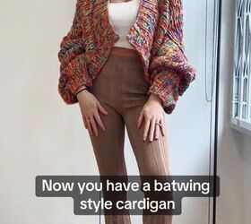 wear your sweater like this for a better fit, Cardigan hack