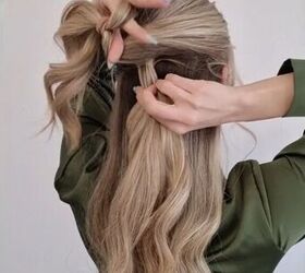 easy hack for half up hairdos, Twisting ponytail