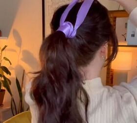 3 easy bow hairstyles, Crossing ribbon over