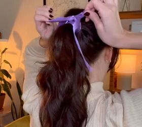 3 easy bow hairstyles, Tying bow