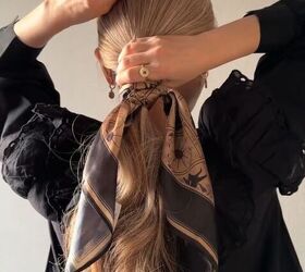 this scarf hairstyle is so easy you can do it, Loosening hair